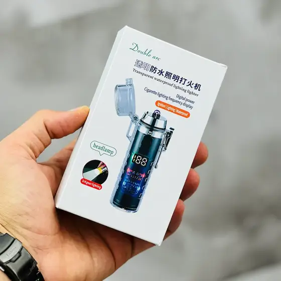 فندک پلاسمایی شارژی چراغ قوه دار مدل HB-256