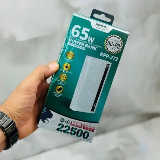 پاوربانک 22500 میلی آمپر 65 وات ریمکس مدل RPP-272
