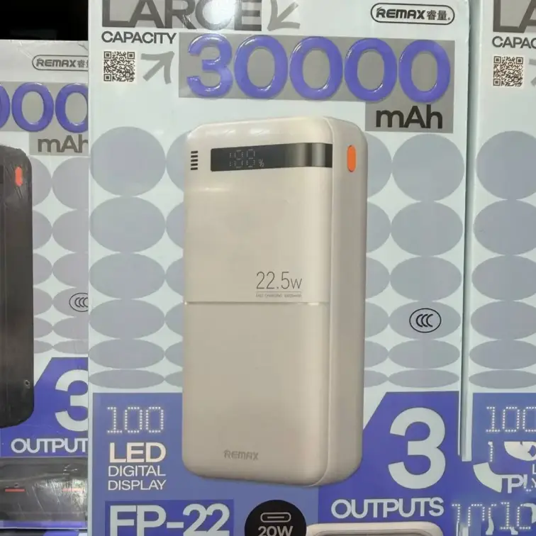 پاوربانک 30000 میلی آمپر 22.5 وات ریمکس مدل FP-22