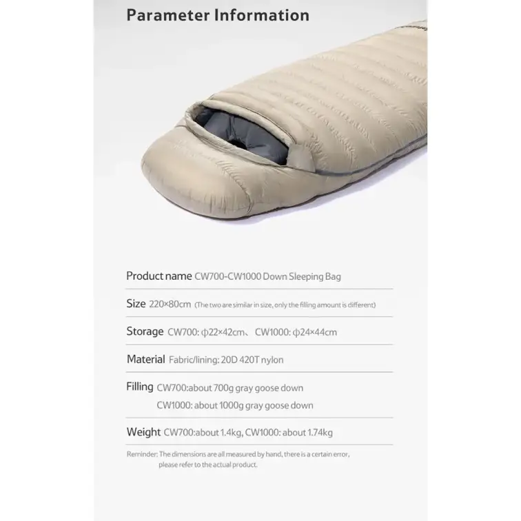 کیسه خواب نیچرهایک مدل CW1000 NH22YD002